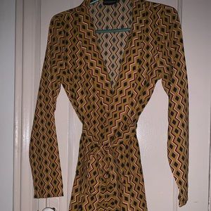 Geometrical shape work dress